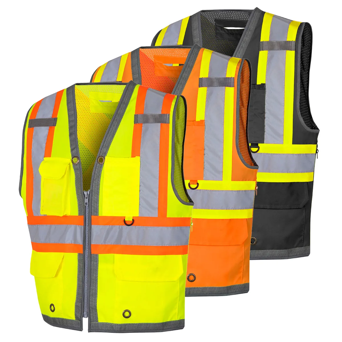 300D Oxford Cloth Class 2 Hi-Vis Engineering Construction Surveyor Worker