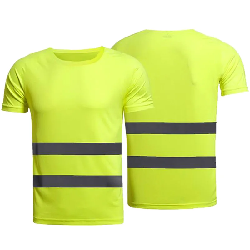 Custom Logo Black Polyester Quick Dry Hi-Vis Security Workwear Reflector