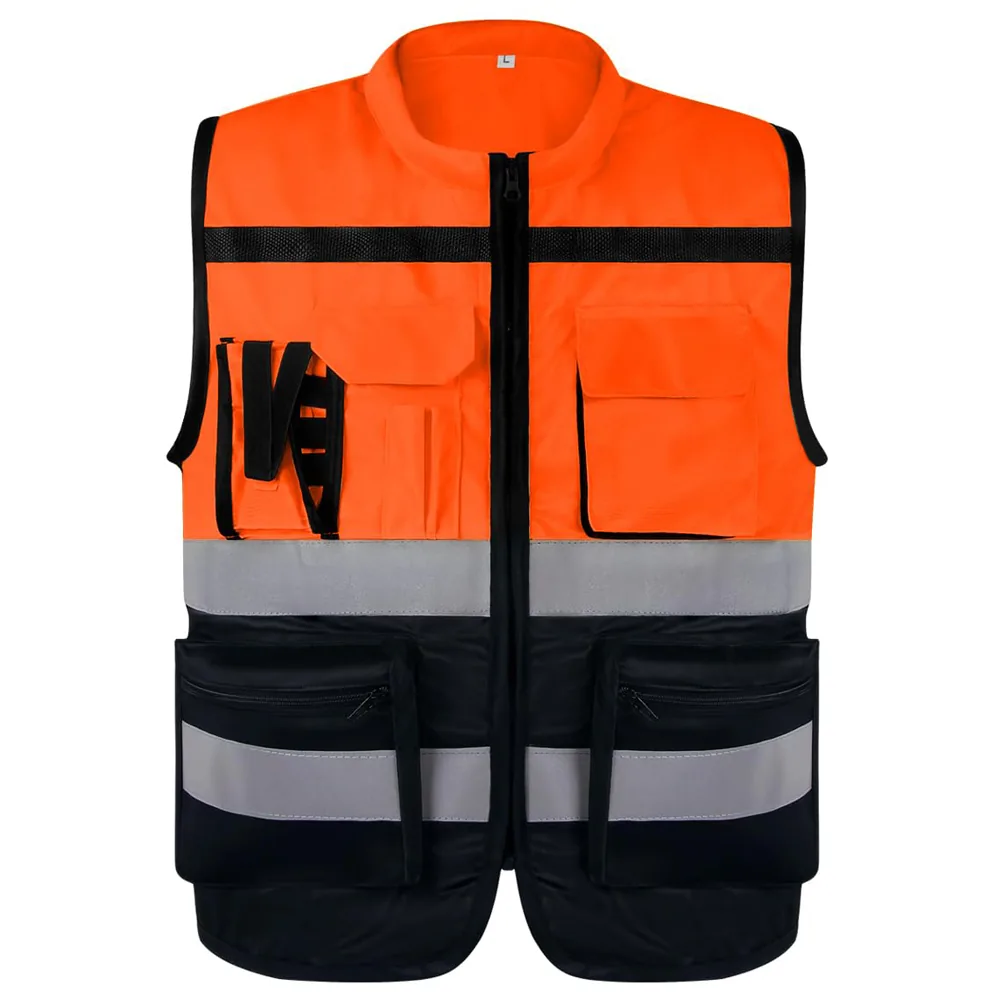 Custom LOGO Multi Pockets Clothing Hi-Vis Security Reflective Breathable Workwear