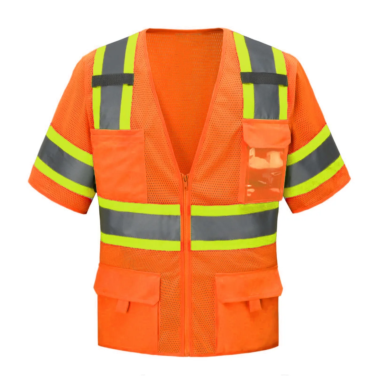 Hi-Vis Summer Comfort Mesh Fluorescent Yellow Safety Vest Class 3