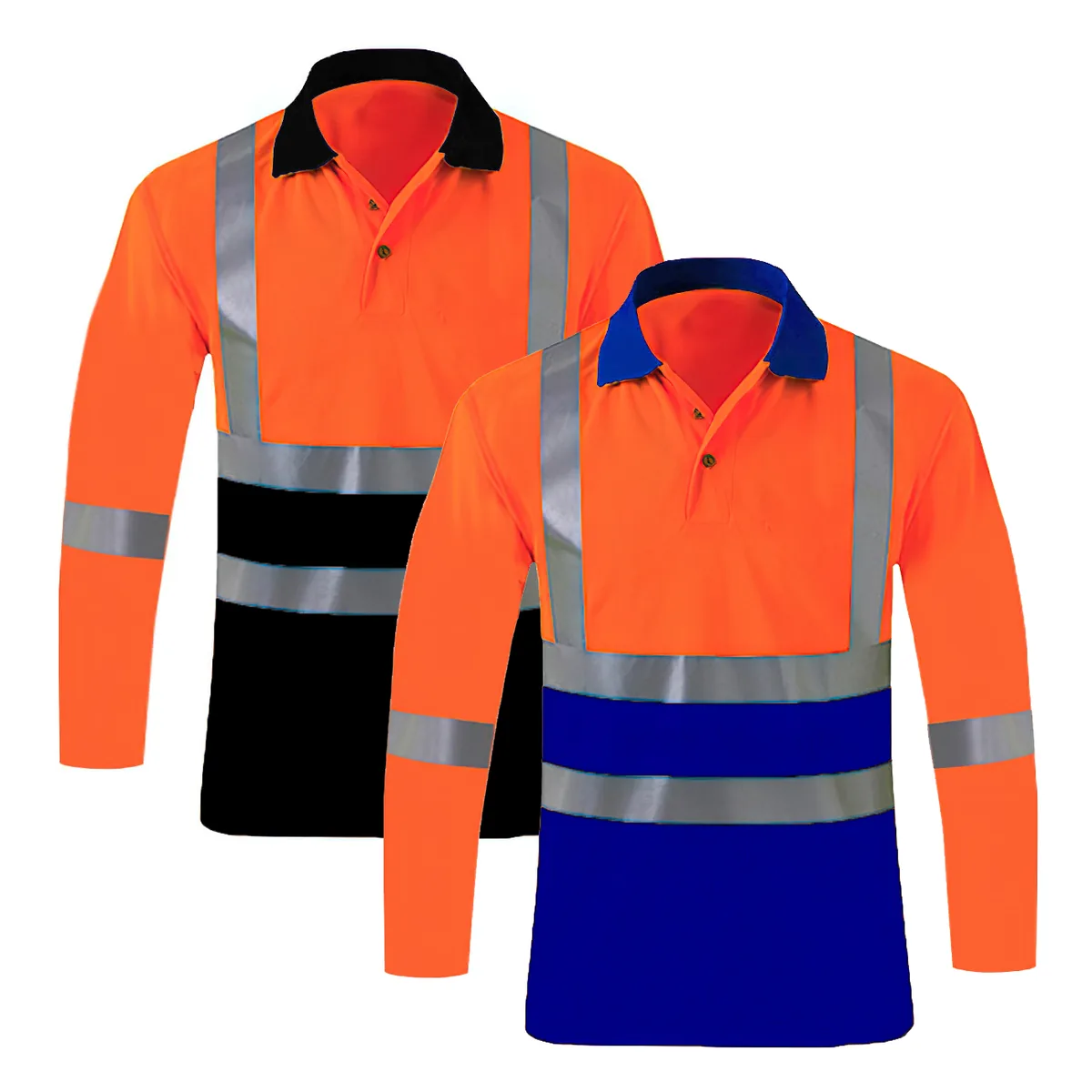 Long Sleeve Protective Workwear Quick Dry Hi-Vis Safety T-Shirt Reflective