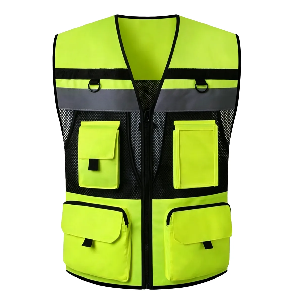 Premium Hi-Vis Safety Vest with Pockets and ID Window ANSI