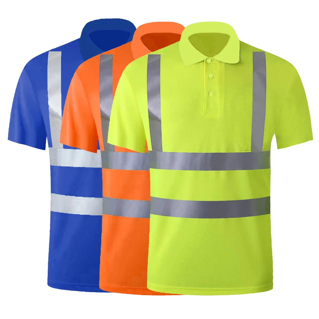 Short Sleeve Green Ansi Logo Printed Engineering Hi-Vis Hi-Vis Safety
