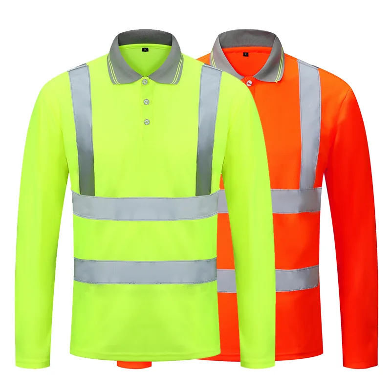 Workwear Quick Dry Hi-Vis T-Shirt Reflective Work Traffic Worker Wear